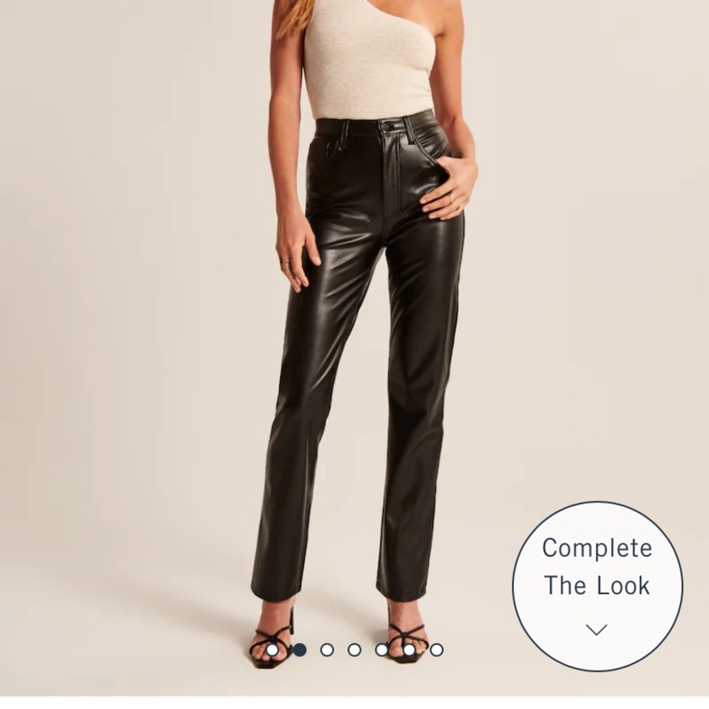 Abercrombie & Fitch Curve Love Faux Leather Pants